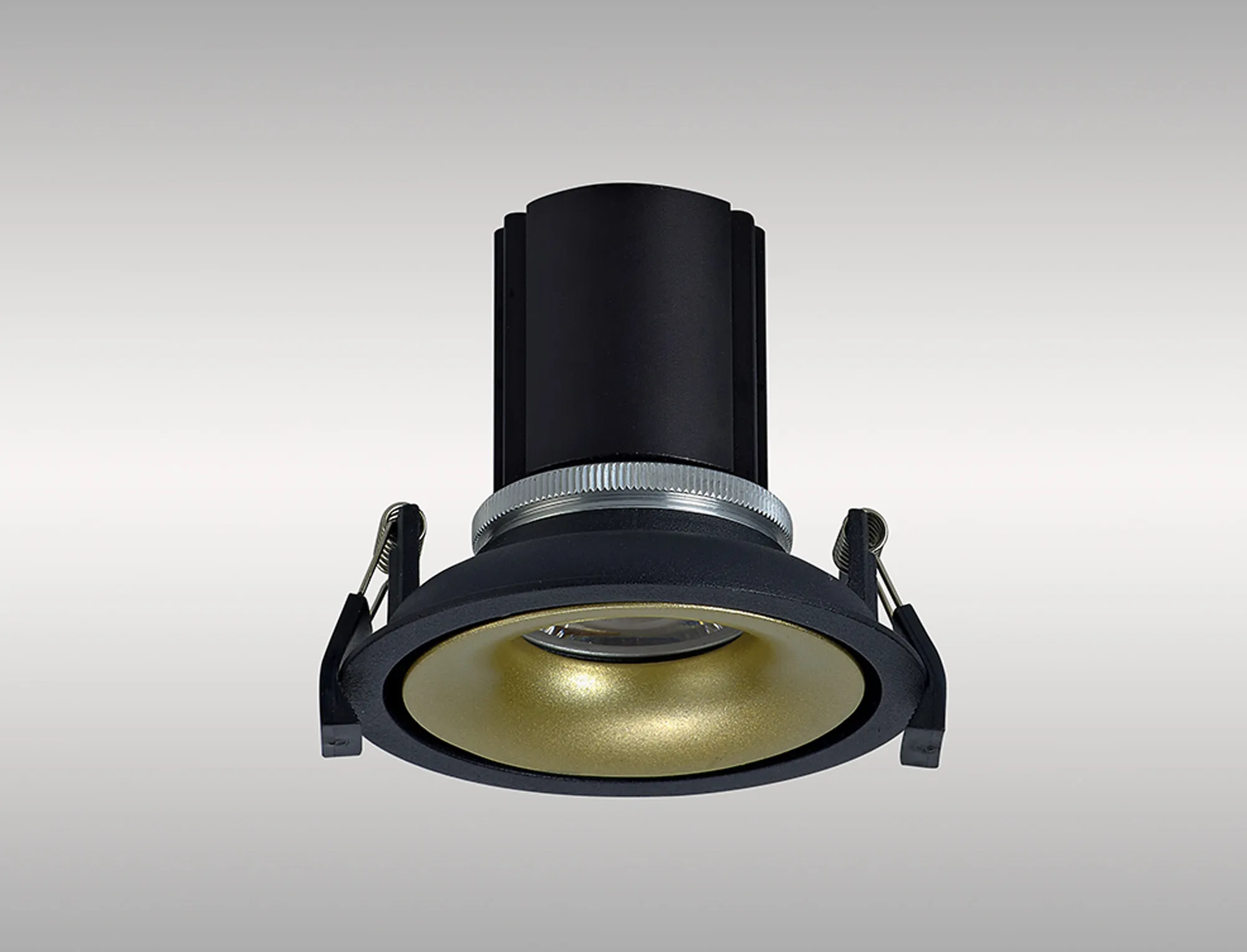 DM202145  Bolor 12 Tridonic Powered 12W 2700K 1200lm 24° CRI>90 LED Engine Black/Gold Fixed Recessed Spotlight, IP20